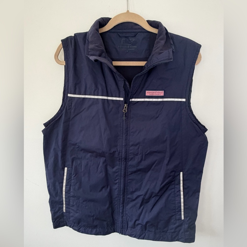 Vineyard Vines Navy Jacket with Tan Trim